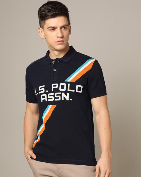 U.S. POLO ASSN. Regular Fit Brand Print Polo T-Shirt